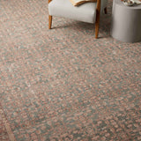 Angela Rose x Loloi Aubrey Blue/ Terracotta Rug 0-RUGS Loloi