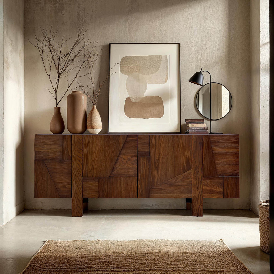 Abstract 4 Door Sideboard FURNITURE - sideboards & cabinets LH IMPORTS