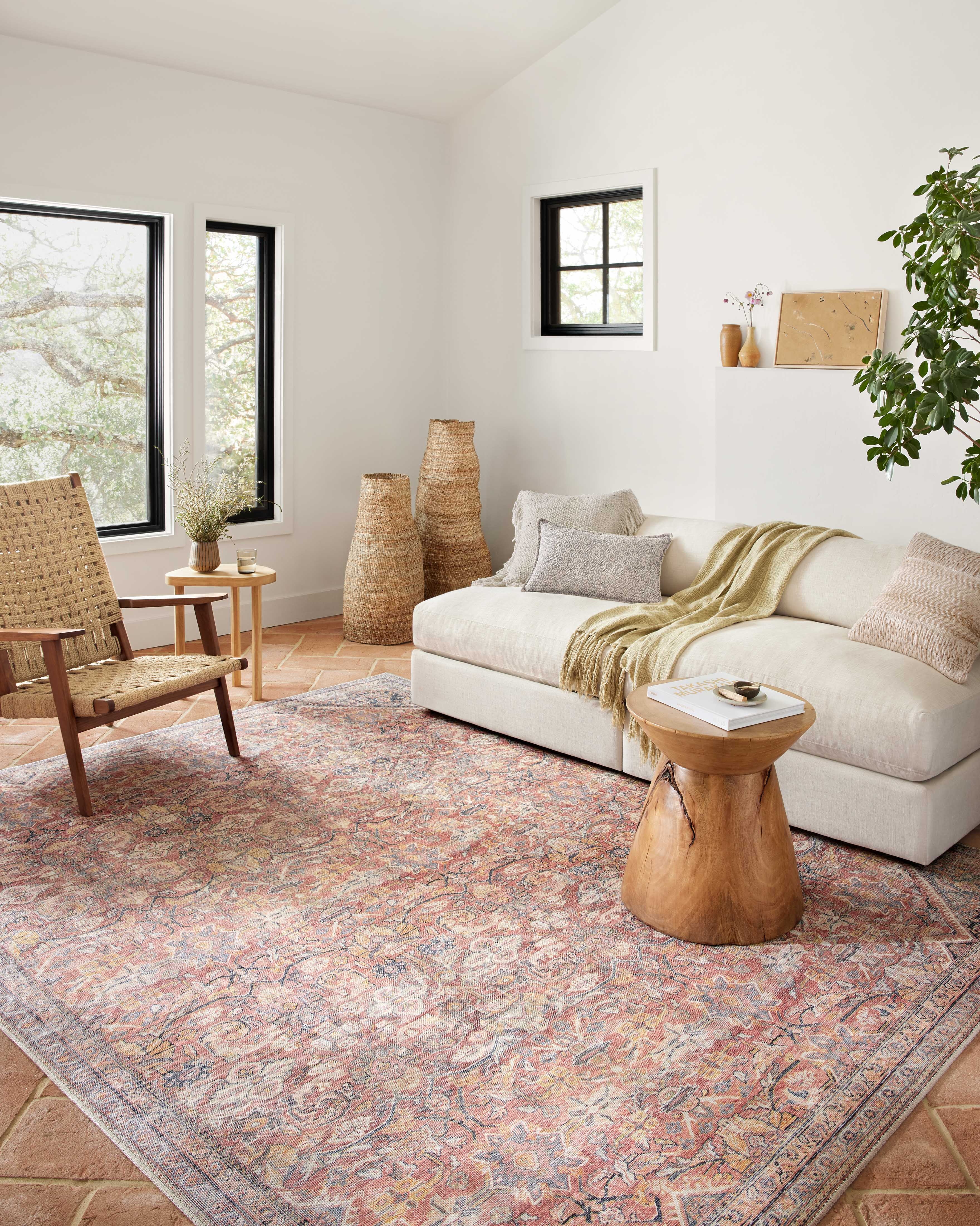 Loloi Adrian Rust / Denim Rug 2-RUGS-patterned Loloi