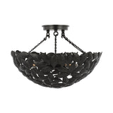 Kelan Semi Flush Mount LIGHTING - flush mount Visual Comfort - Studio Aged Iron