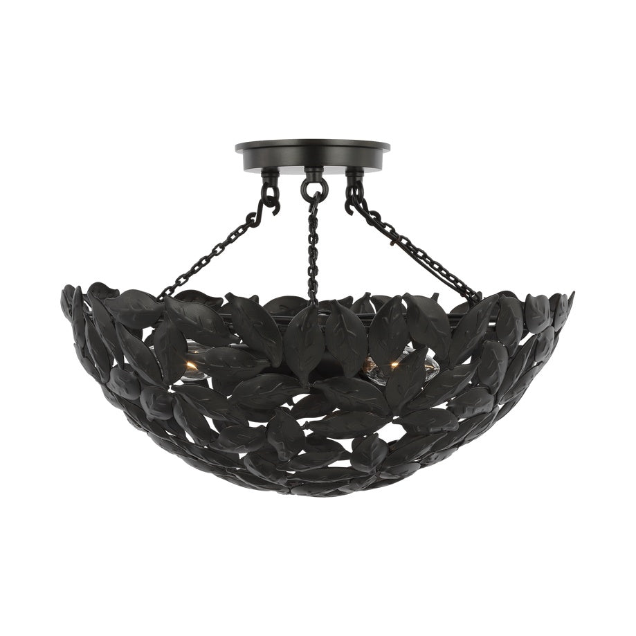 Kelan Semi Flush Mount LIGHTING - flush mount Visual Comfort - Studio Aged Iron