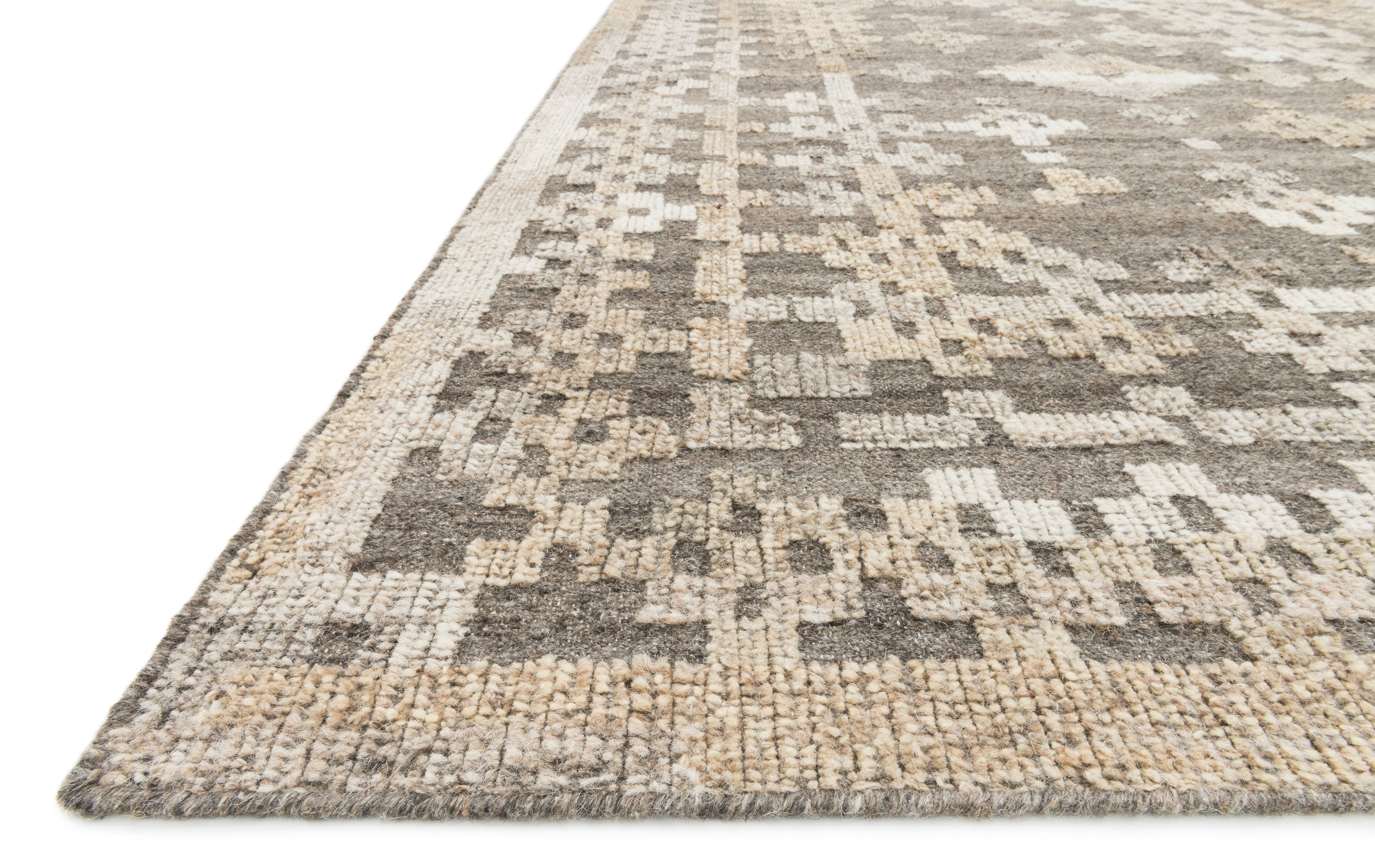 Loloi Akina Charcoal / Taupe Rug RUGS - wool Loloi