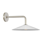 Ponce 9" Sconce LIGHTING - sconce Visual Comfort Polished Nickel White Glass