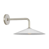 Ponce 9" Sconce LIGHTING - sconce Visual Comfort Polished Nickel White Glass