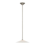 Ponce 13" Pendant LIGHTING - pendant Visual Comfort Polished Nickel White Glass