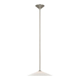 Ponce 13" Pendant LIGHTING - pendant Visual Comfort Polished Nickel White Glass
