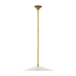 Ponce 18" Pendant LIGHTING - pendant Visual Comfort Hand-Rubbed Antique Brass White Glass