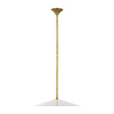 Ponce 18" Pendant LIGHTING - pendant Visual Comfort Hand-Rubbed Antique Brass White Glass