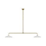 Ponce 62" Linear Pendant LIGHTING - pendant Visual Comfort Hand-Rubbed Antique Brass White Glass