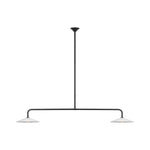 Ponce 62" Linear Pendant LIGHTING - pendant Visual Comfort Modern Iron White Glass