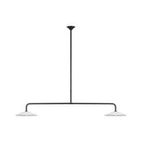 Ponce 62" Linear Pendant LIGHTING - pendant Visual Comfort Modern Iron White Glass