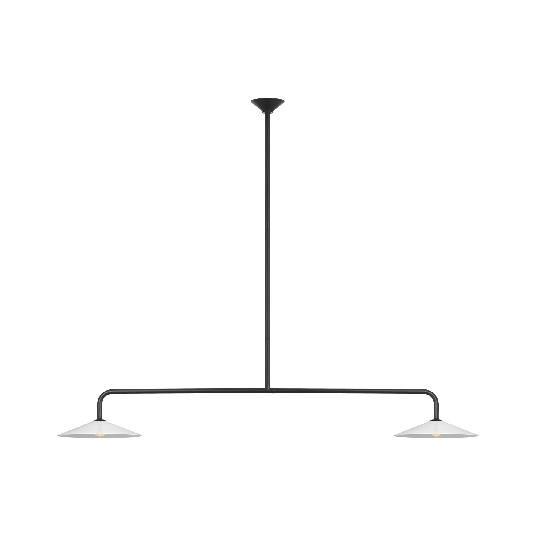 Ponce 62" Linear Pendant LIGHTING - pendant Visual Comfort Modern Iron White Glass