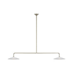 Ponce 62" Linear Pendant LIGHTING - pendant Visual Comfort Polished Nickel White Glass