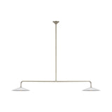 Ponce 62" Linear Pendant LIGHTING - pendant Visual Comfort Polished Nickel White Glass