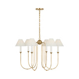 Ingela 36" Chandelier LIGHTING - chandelier Visual Comfort - Signature Hand-Rubbed Antique Brass