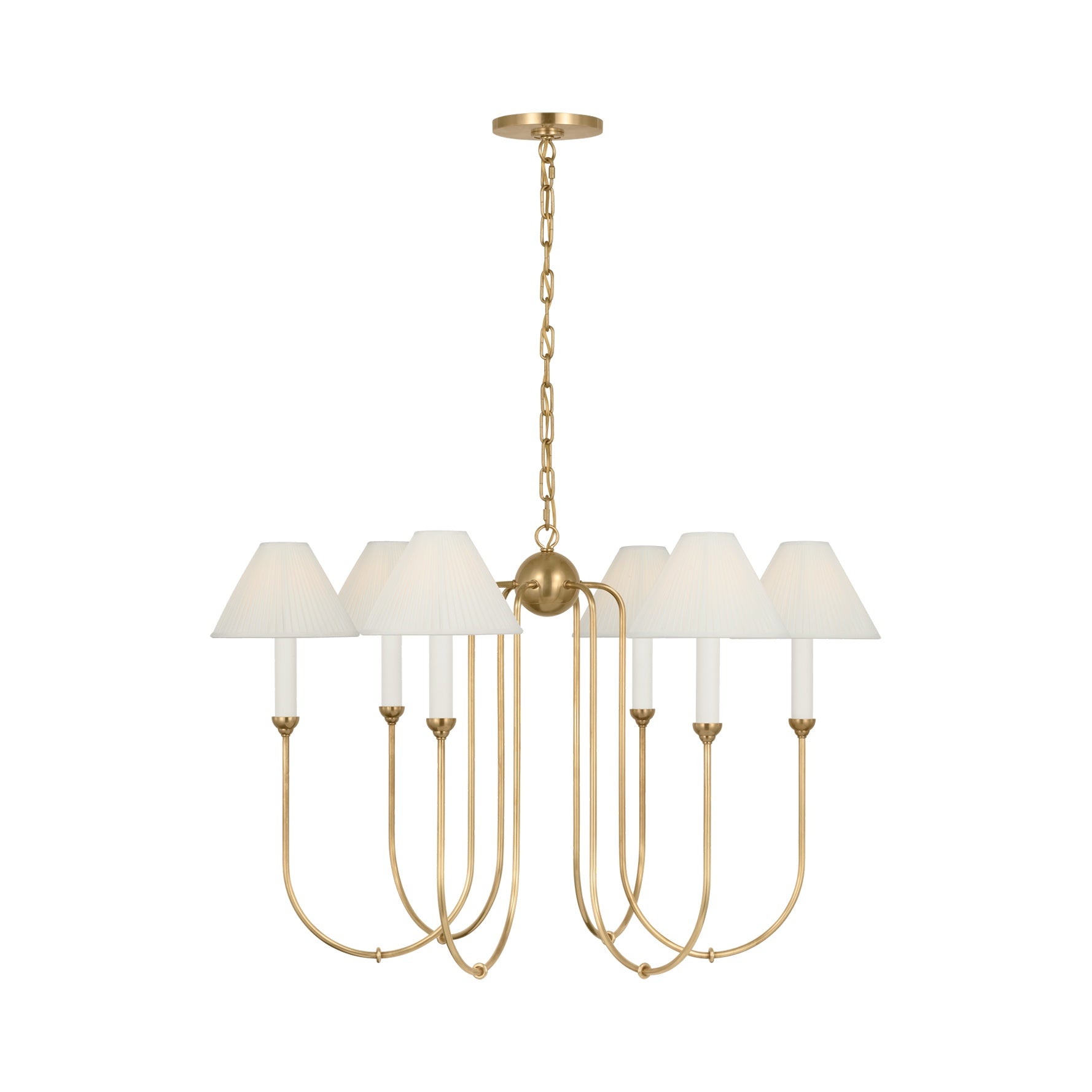 Ingela 36" Chandelier LIGHTING - chandelier Visual Comfort - Signature Hand-Rubbed Antique Brass