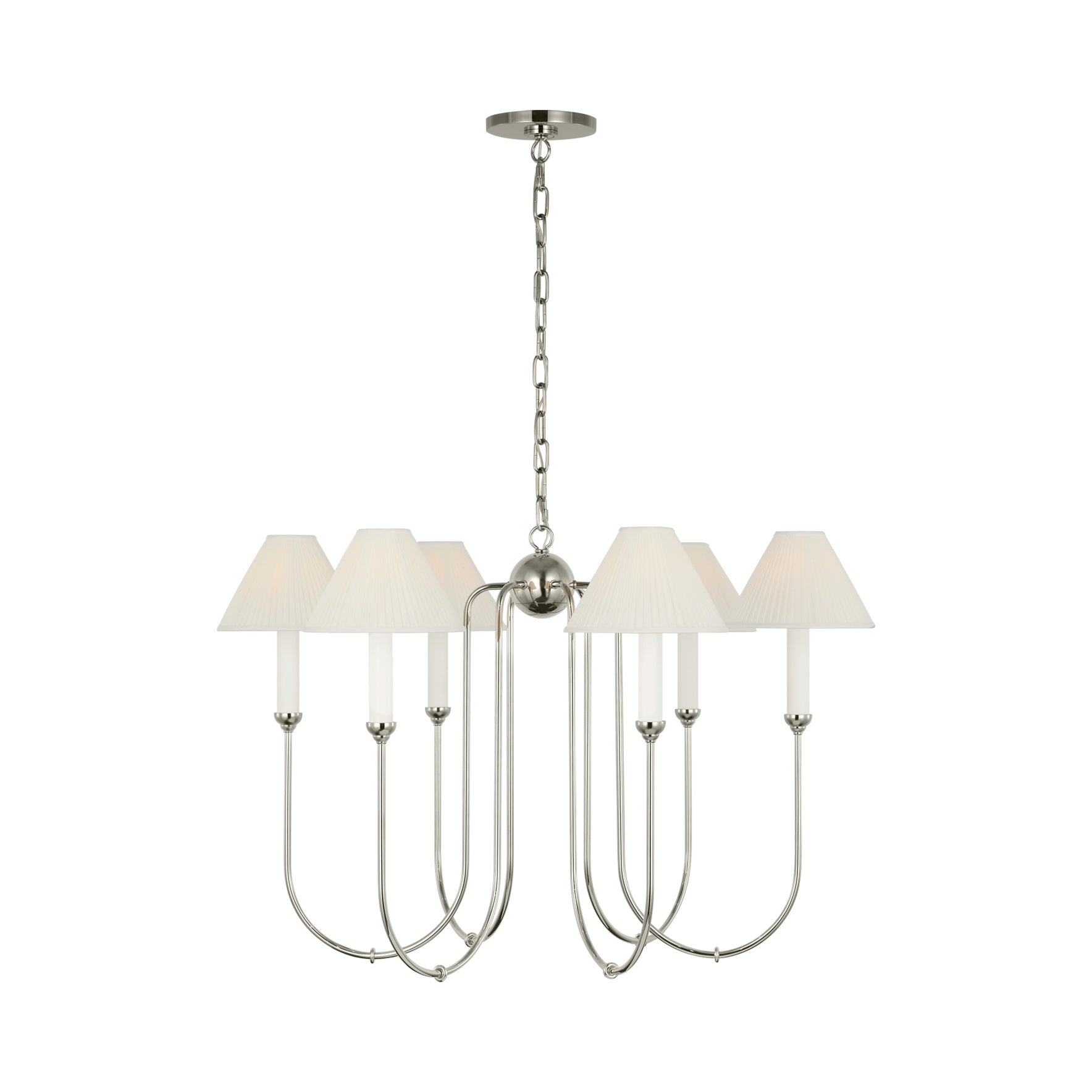 Ingela 36" Chandelier LIGHTING - chandelier Visual Comfort - Signature Polished Nickel