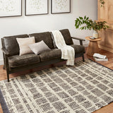 Chris Loves Julia x Loloi Alice Cream / Charcoal Etched Brick Rug