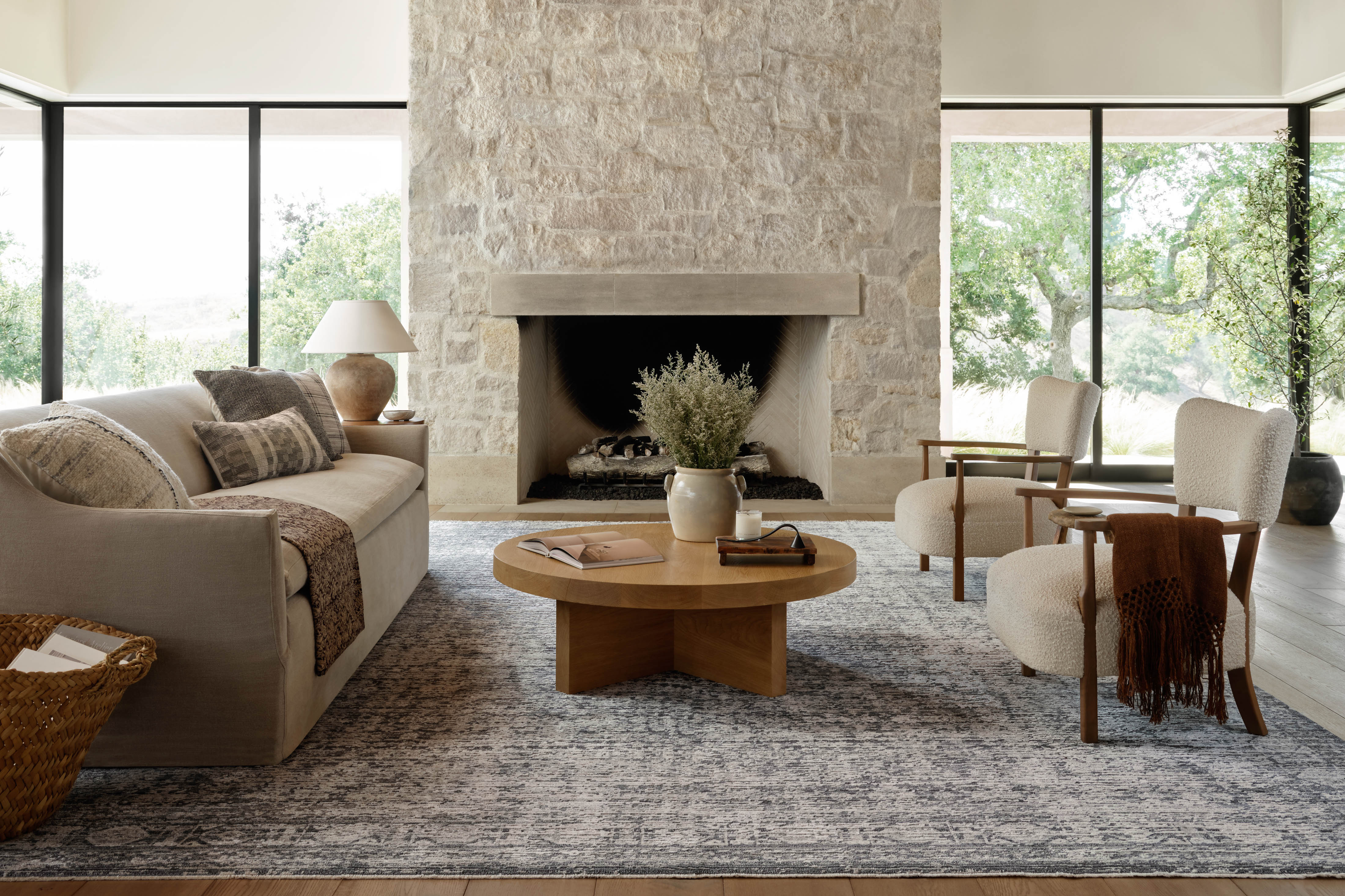 Amber Lewis x Loloi Alie Charcoal / Dove 0-patterned rugs Loloi