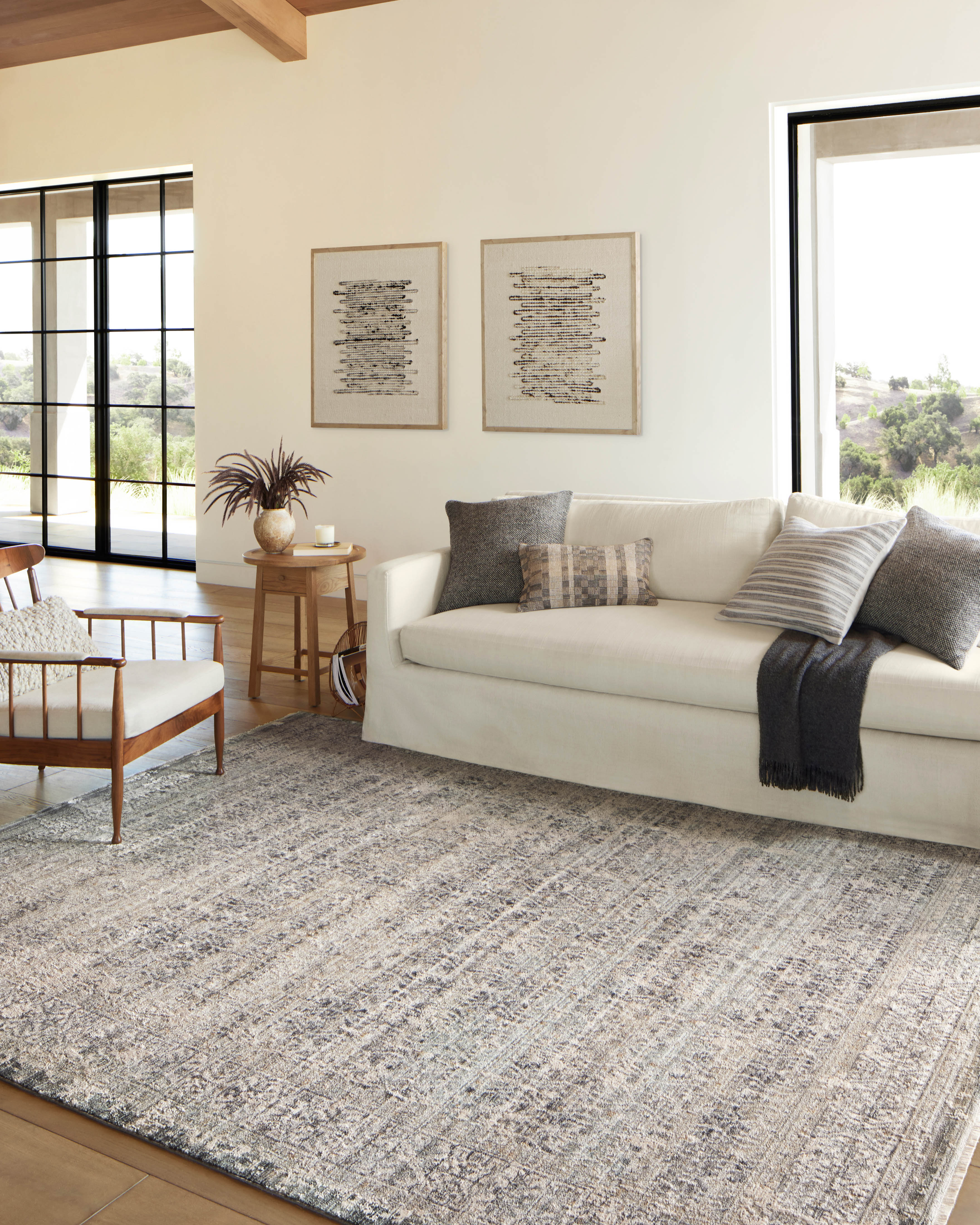Amber Lewis x Loloi Alie Sky / Stone 0-patterned rugs Loloi