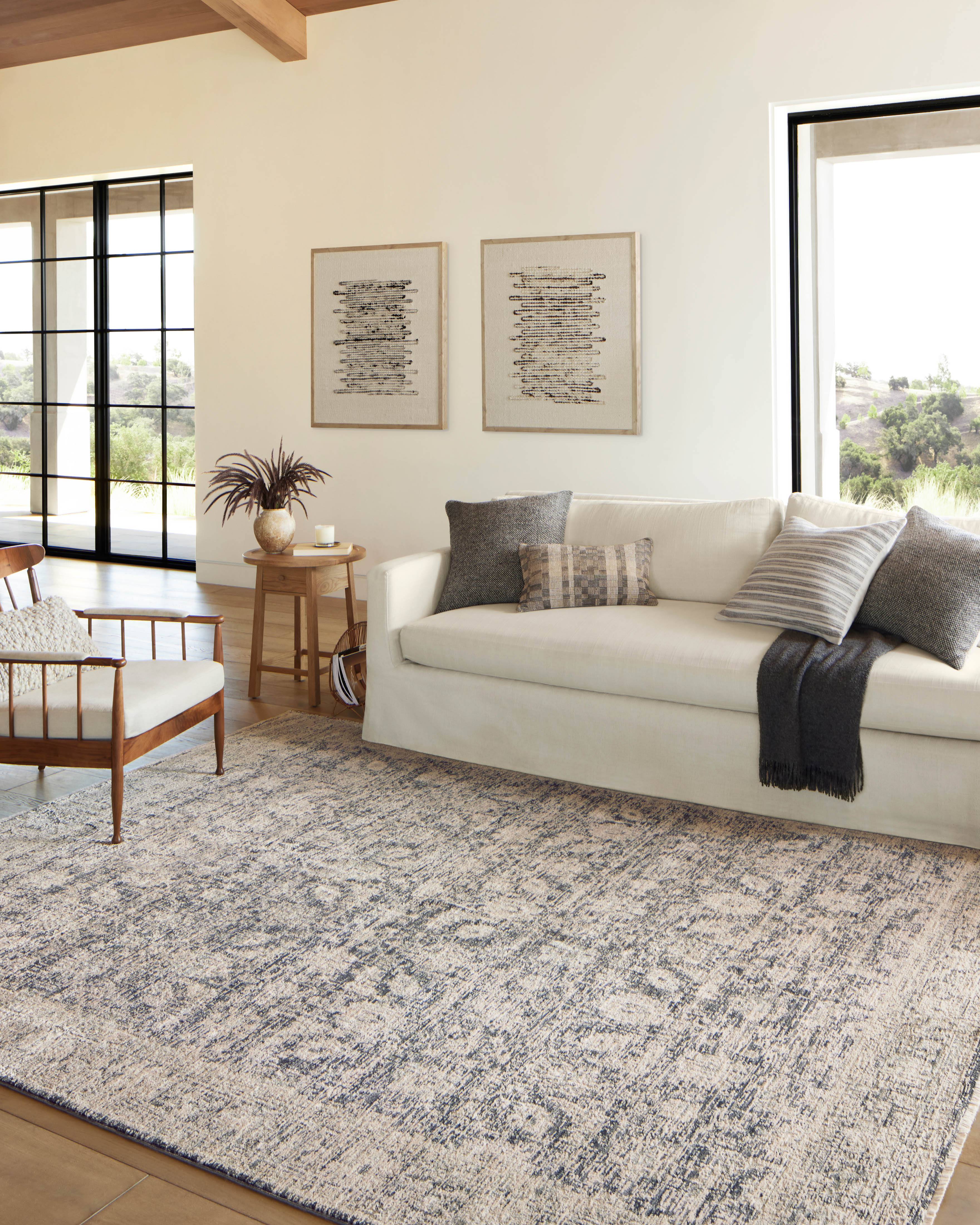 Amber Lewis x Loloi Alie Charcoal / Beige 0-patterned rugs Loloi