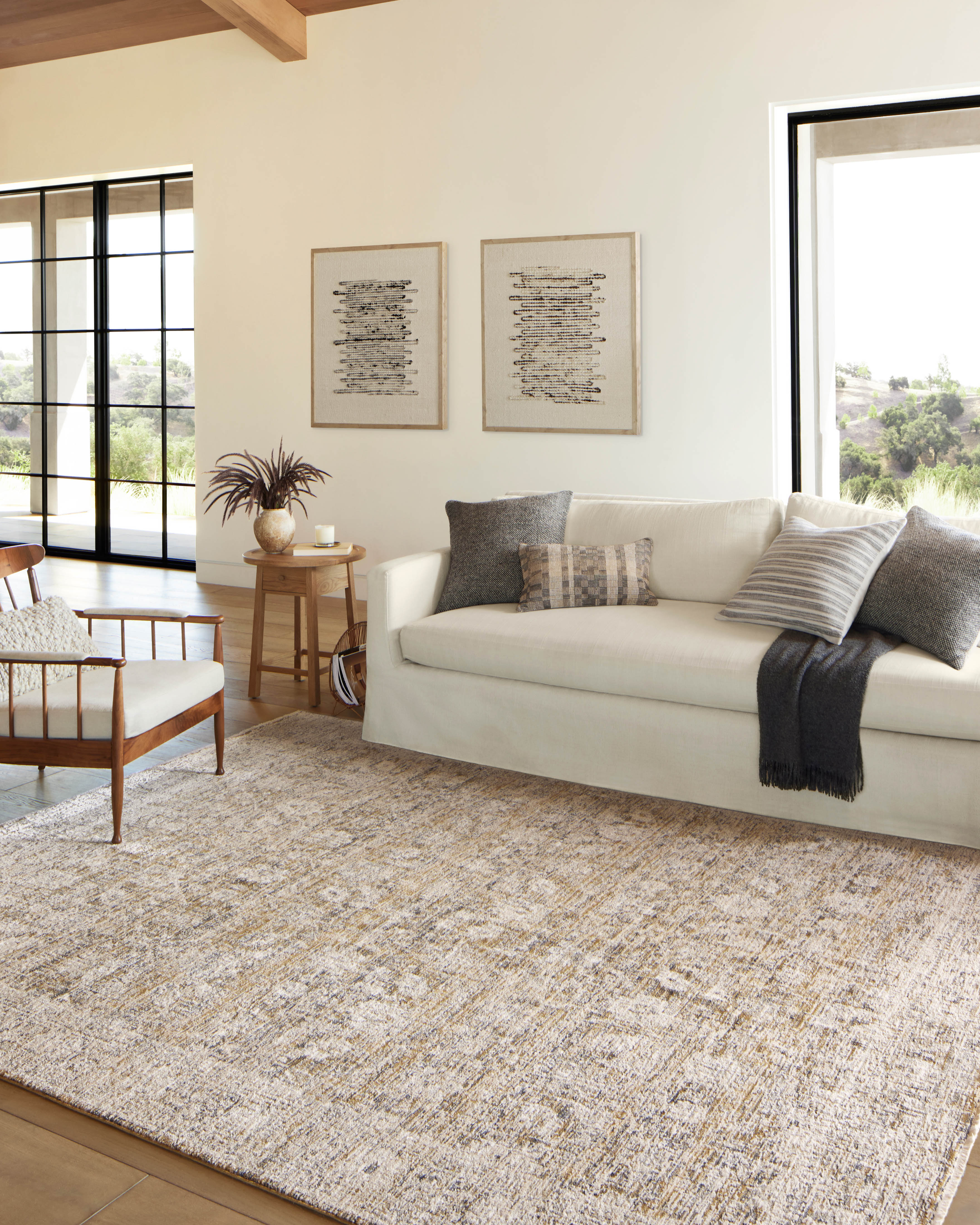 Amber Lewis x Loloi Alie Gold / Beige 0-patterned rugs Loloi