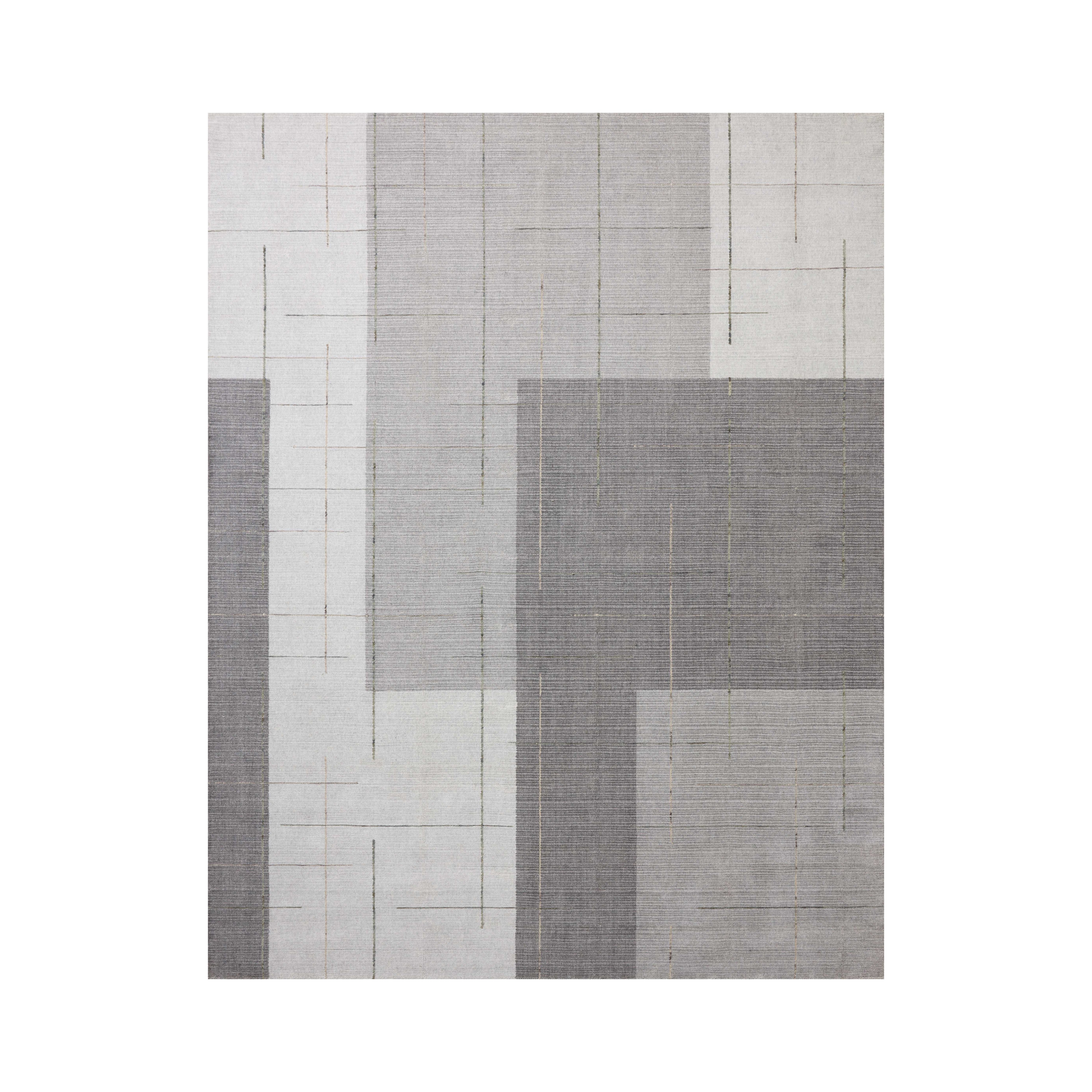 Loloi Alistair Grey / Olive Rug, 18" x 18" Sample
