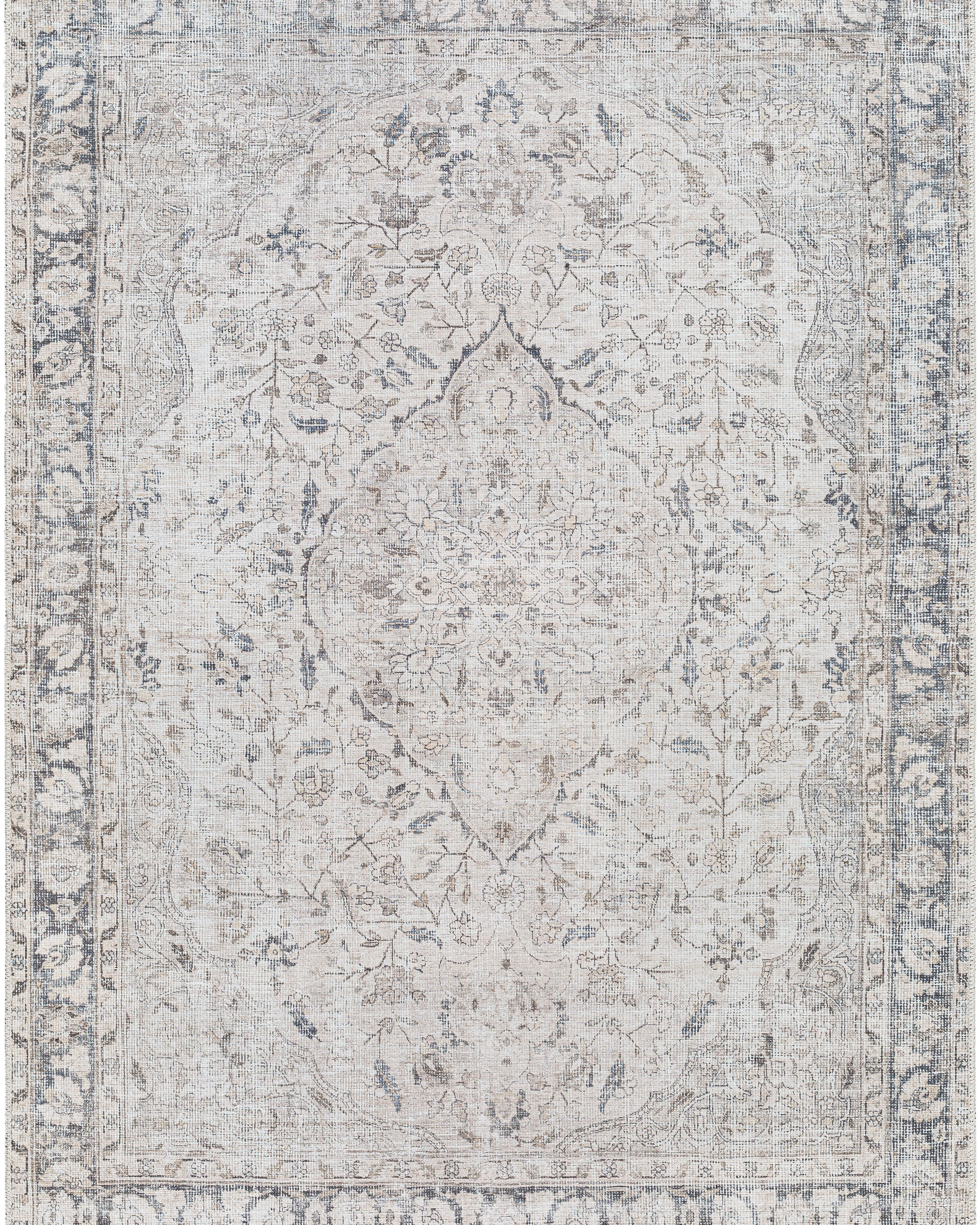 Aria Floral Sage Washable Rug RUGS - synthetic Surya