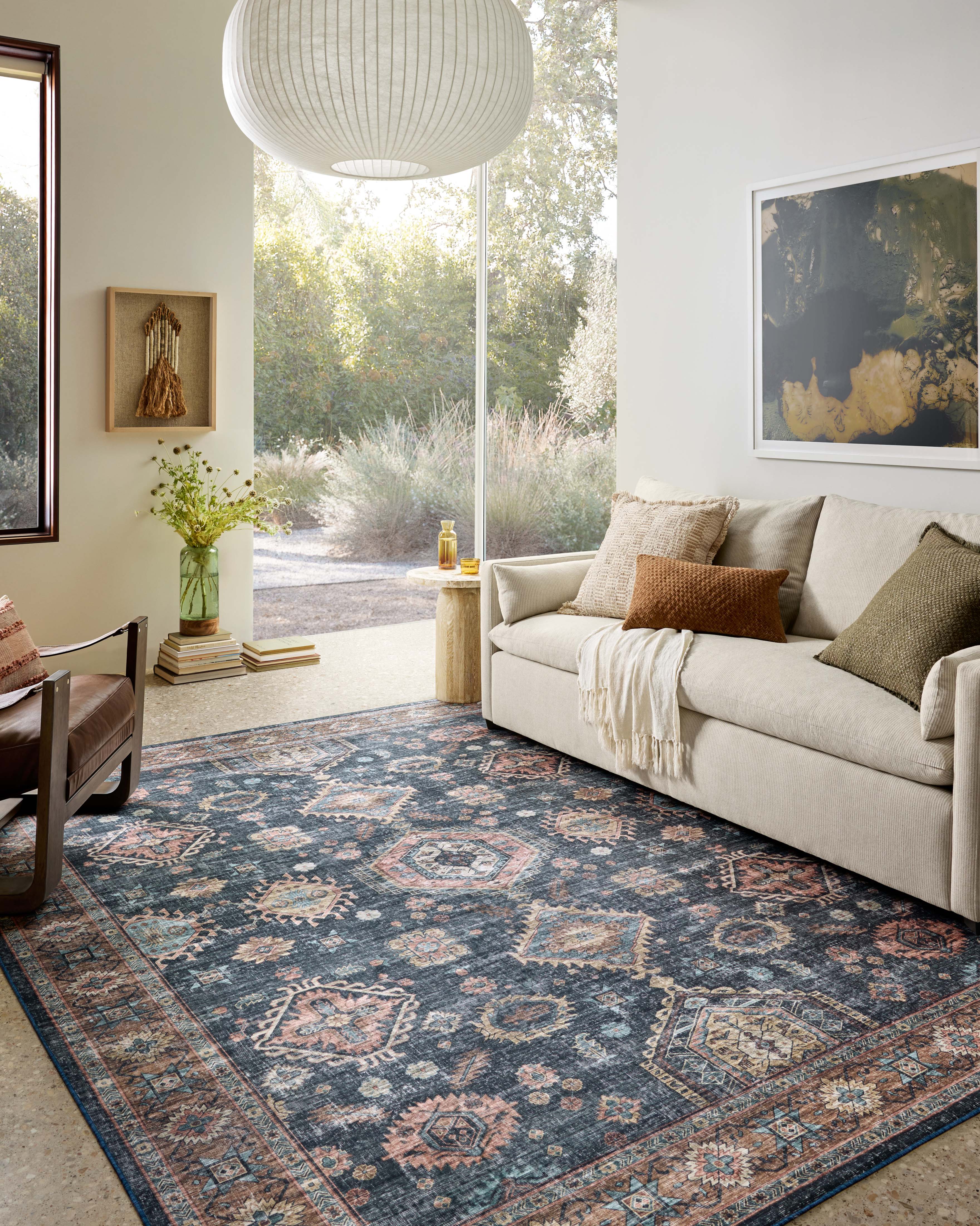 Loloi Anniston Denim / Sunset Washable Rug RUGS-patterned Loloi