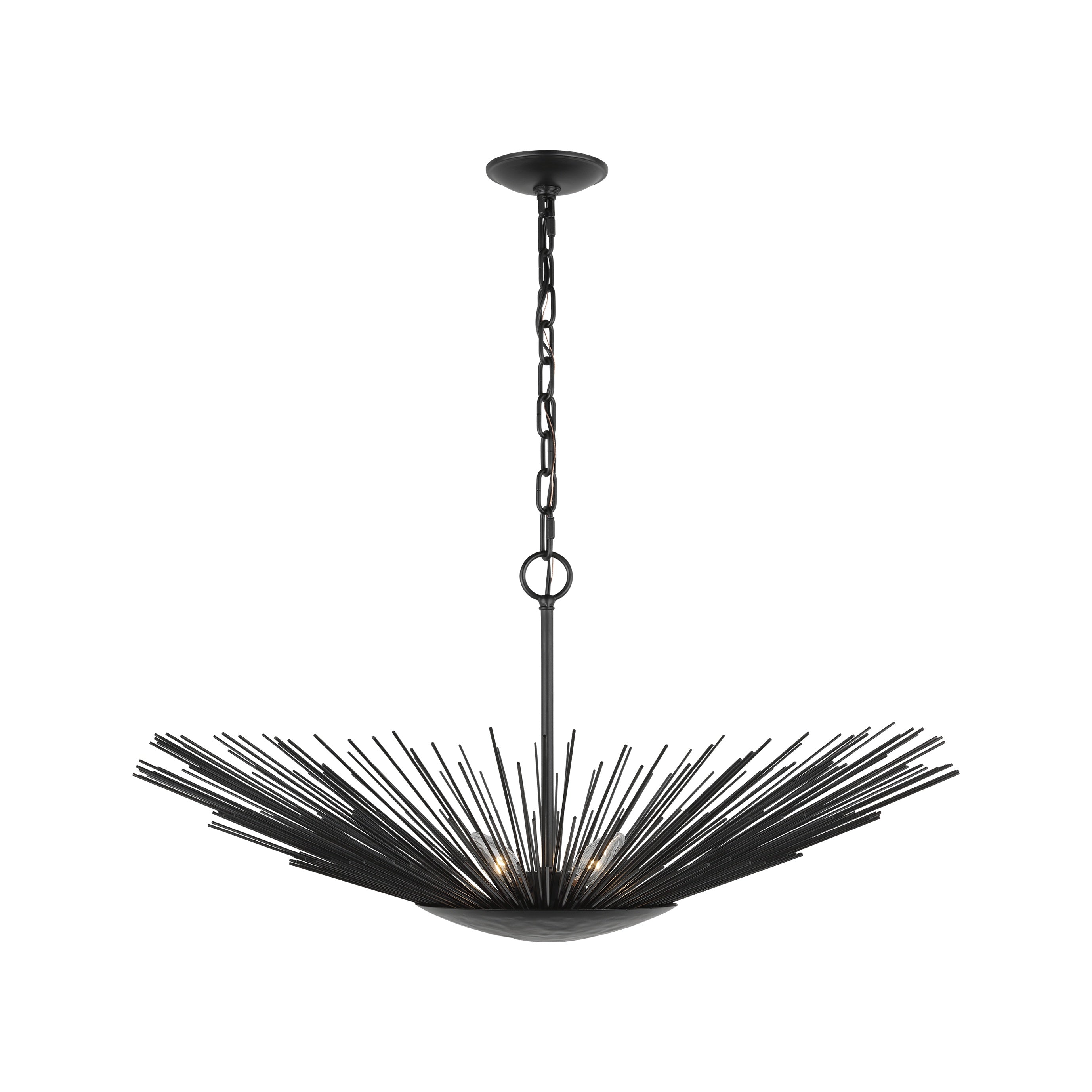 Helios Wide Pendant LIGHTING - pendant Visual Comfort Aged Iron