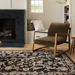 Rifle Paper Co. x Loloi Arboretum Black Rug 1-RUGS-wool rugs Loloi
