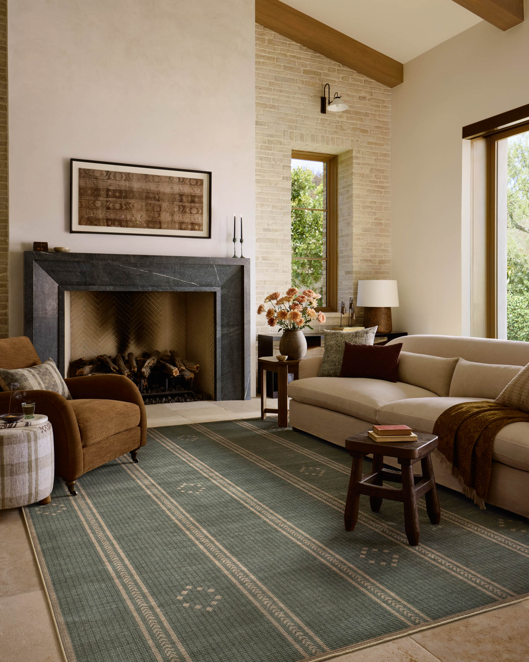 Amber Lewis x Loloi Archibald Lagoon / Natural Rug – 2