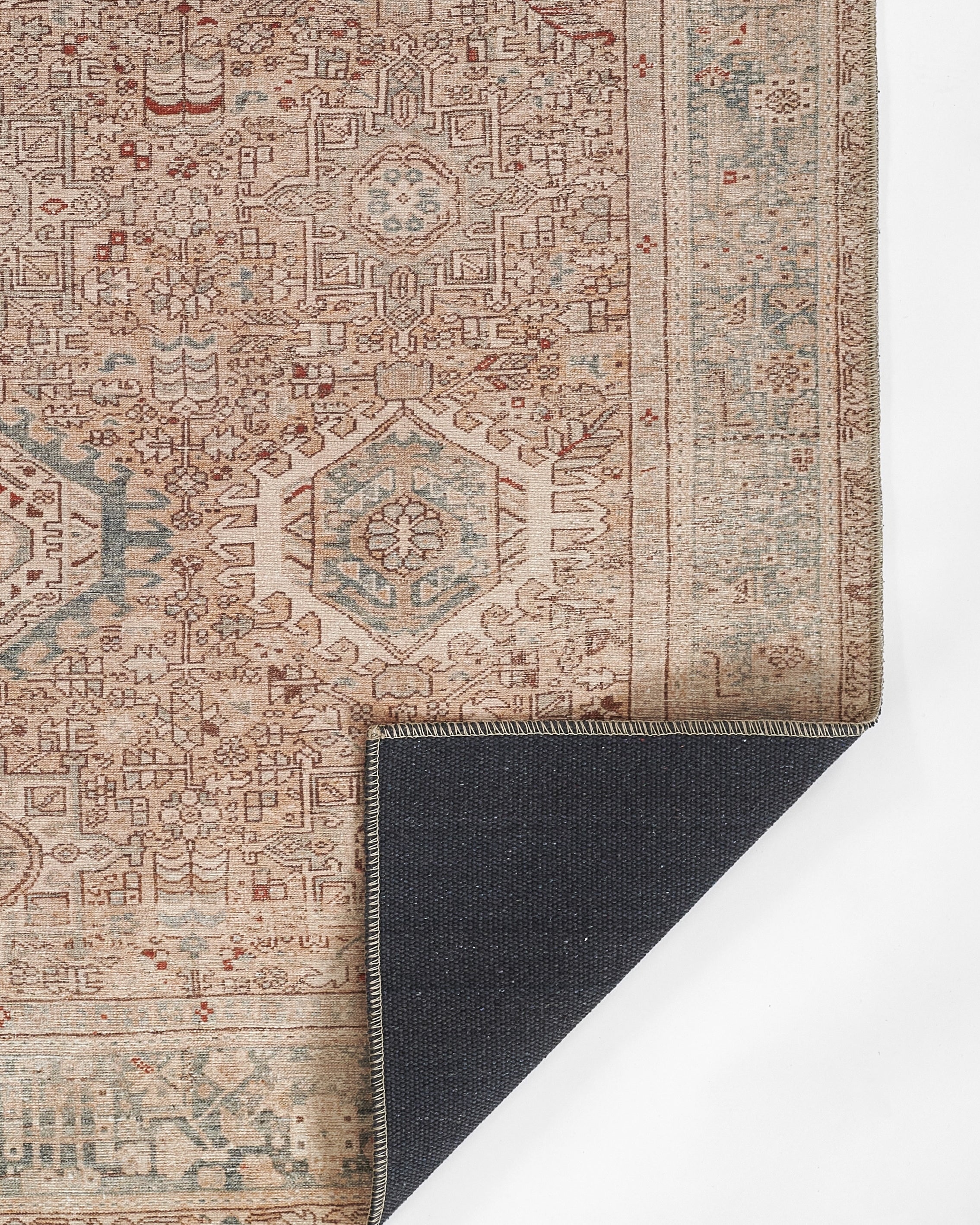 Ariyah Salmon / Sky Rug RUGS - synthetic Momeni