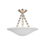 Mollino Semi Flush Mount LIGHTING - flush mount Visual Comfort - Signature Polished Nickel 24"