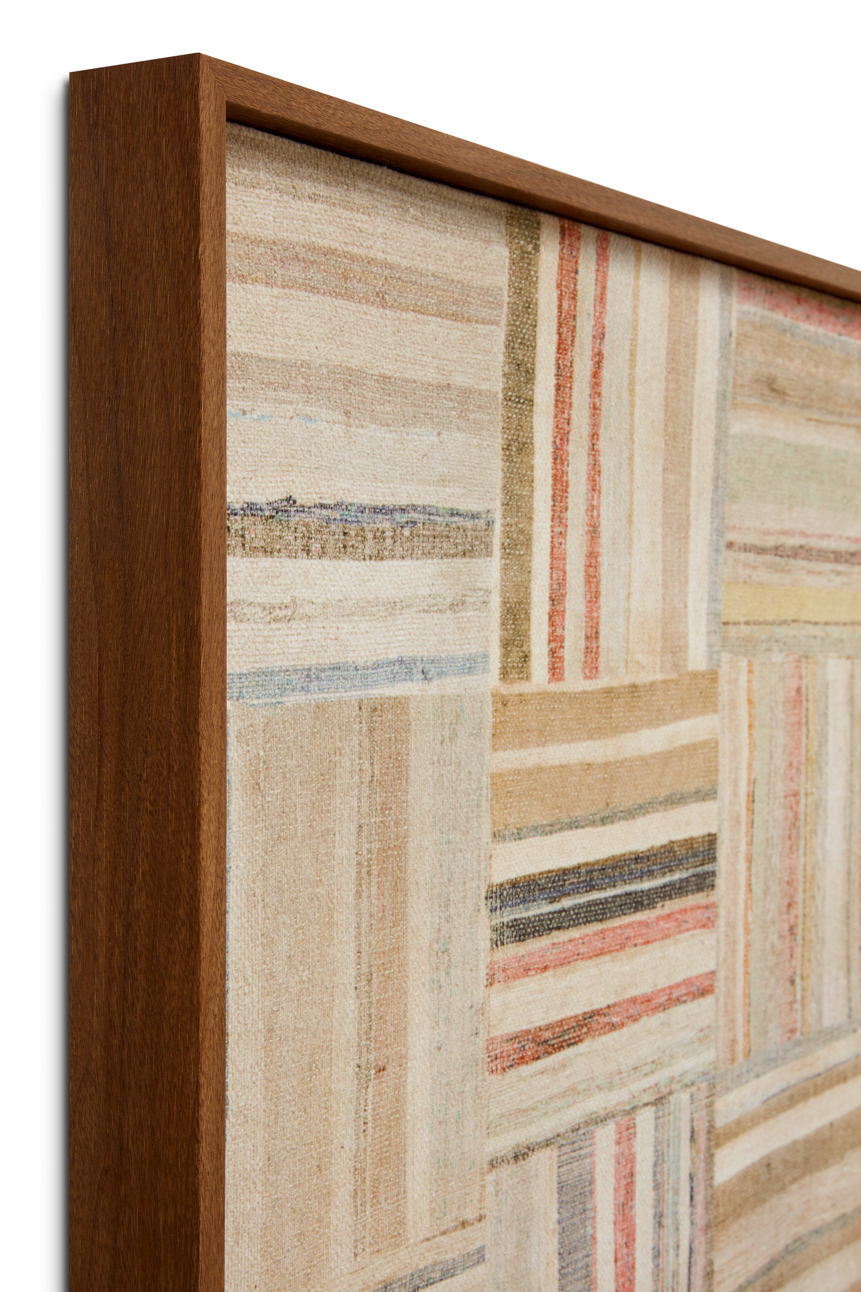 Loloi Parquet Multi / Beige Wall Art ARTWORK - framed art Loloi