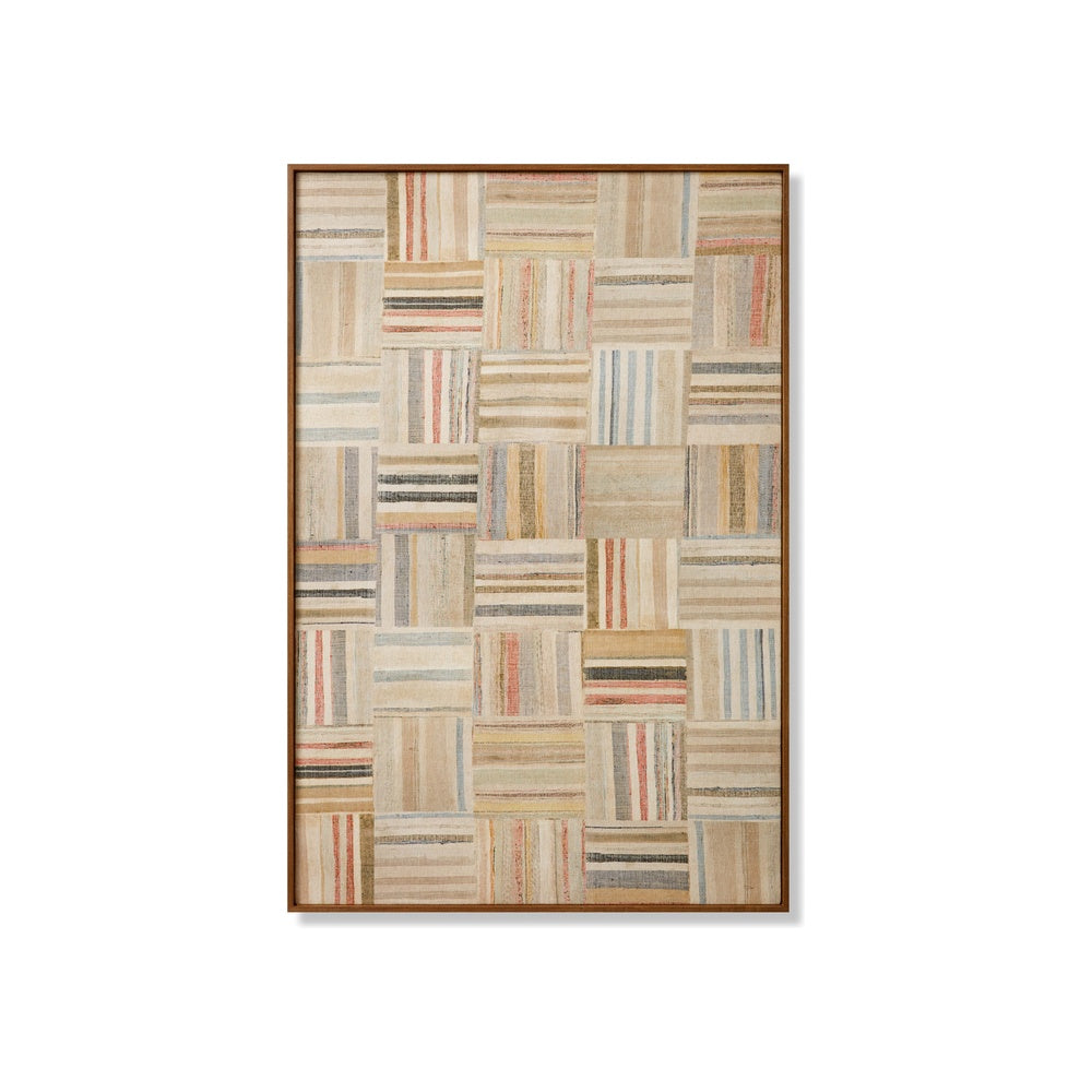 Loloi Parquet Multi / Beige Wall Art ARTWORK - framed art Loloi