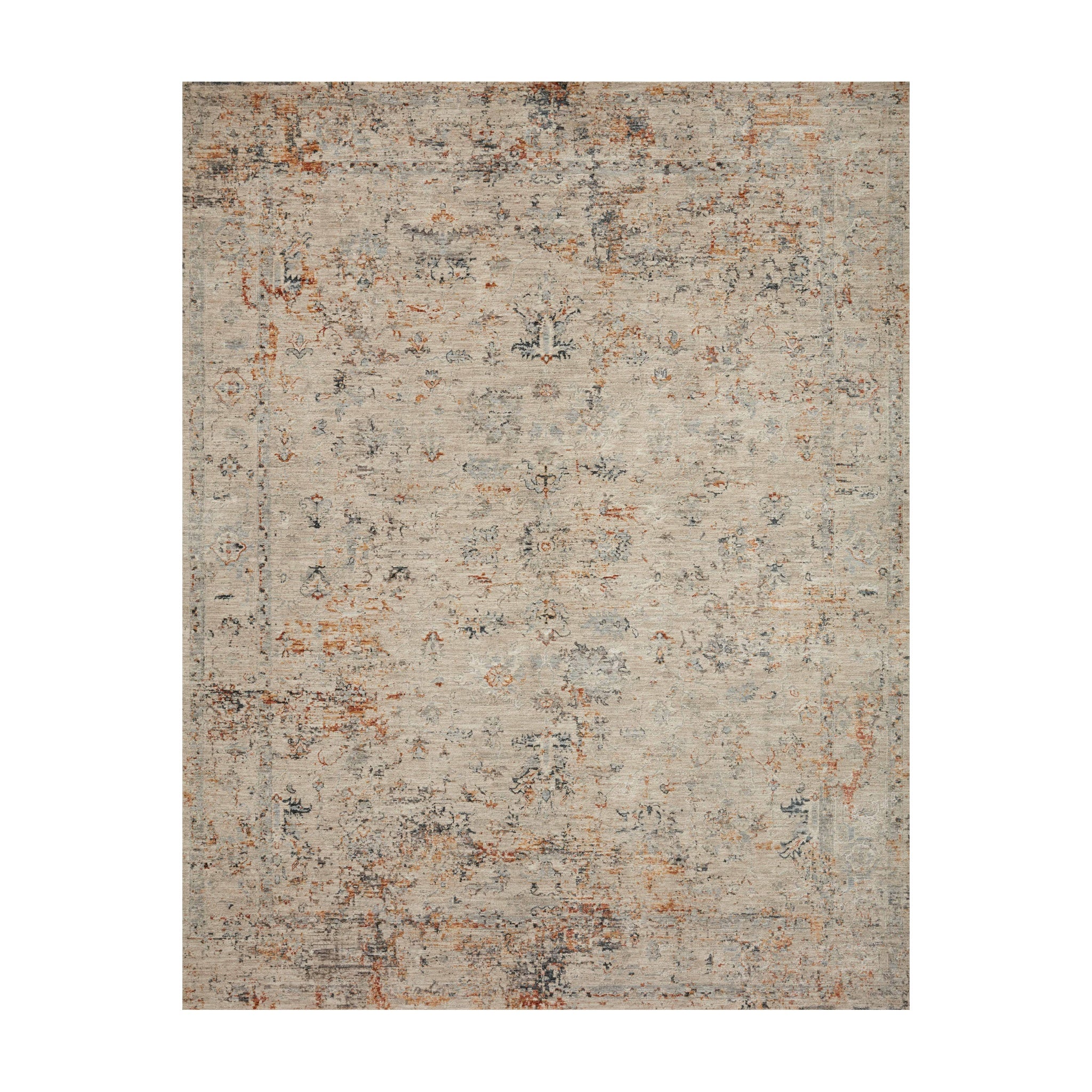 Loloi Axel Silver / Spice Rug RUGS - synthetic Loloi 18" x 18"