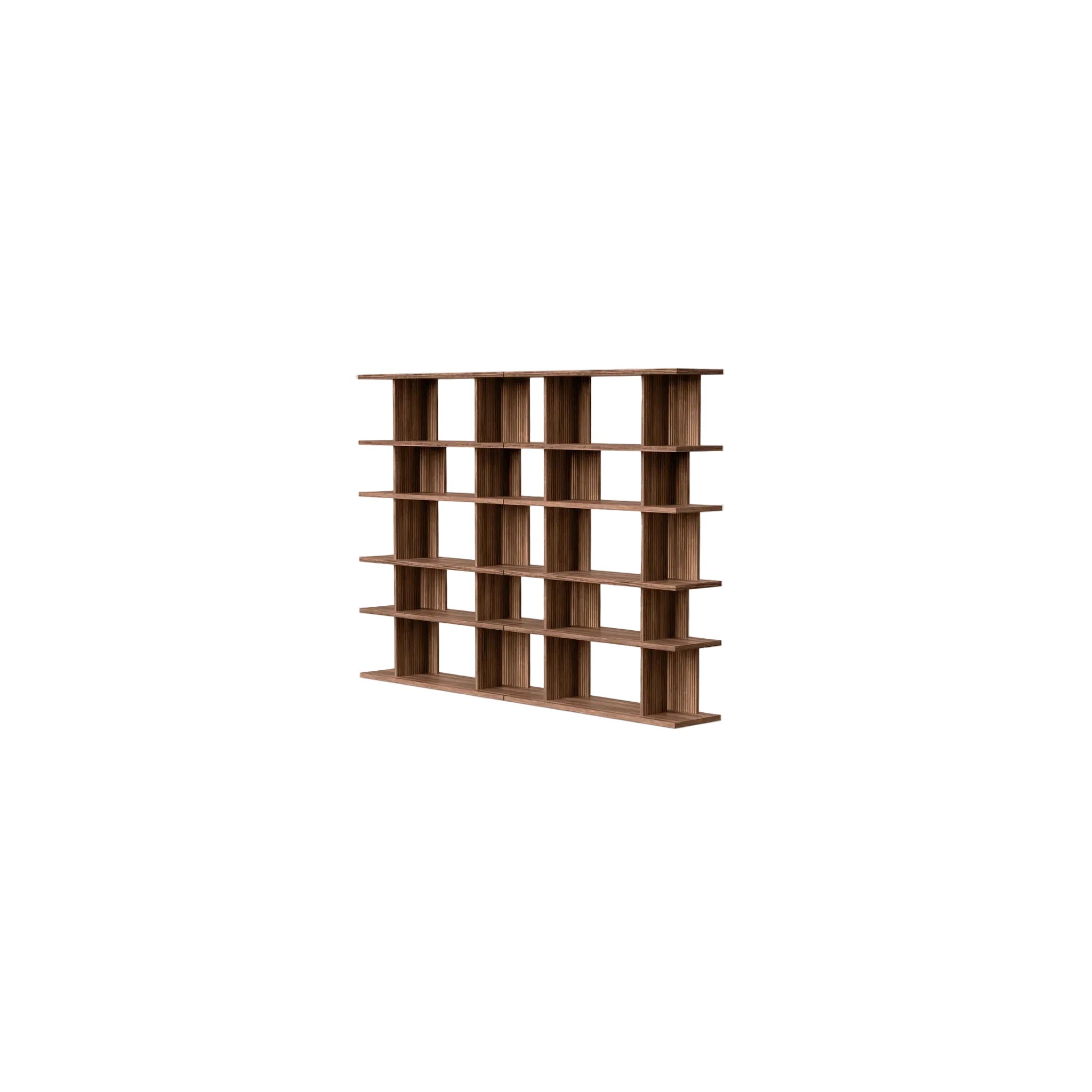 Albion 6-6 Shelving Unit FURNITURE - shelving unit Gus Natural Walnut