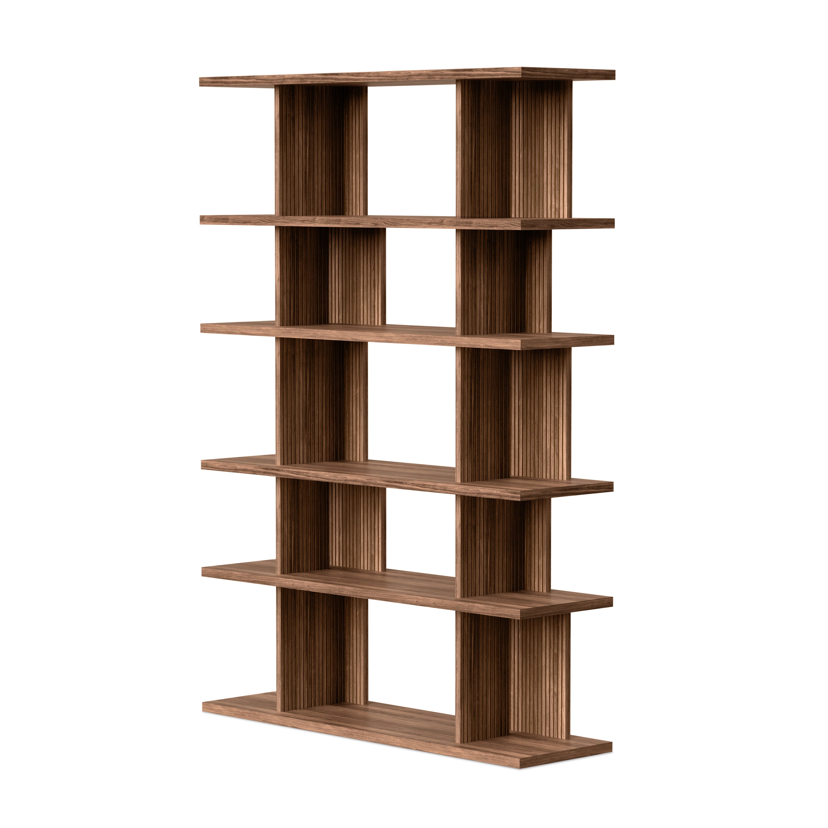 Albion 6-Tier Shelving Unit FURNITURE - shelving unit Gus Natural Walnut