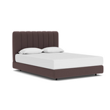 Custom Fabric Stage Queen Bed 13 - FURNITURE - bed EQ3 Alma Brown