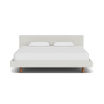 EQ3 Custom Fabric Bento King Bed - Walnut Leg 1 - d - FURNITURE - Custom Beds EQ3