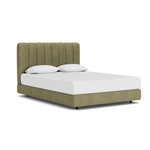 Custom Fabric Stage Queen Bed 13 - FURNITURE - bed EQ3 Aspen Sage