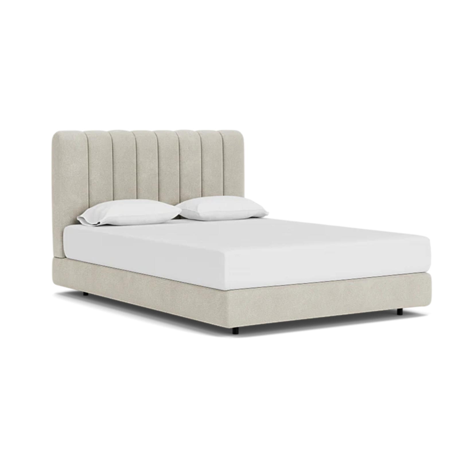 Custom Fabric Stage Queen Bed 13 - FURNITURE - bed EQ3 Ava Cloud