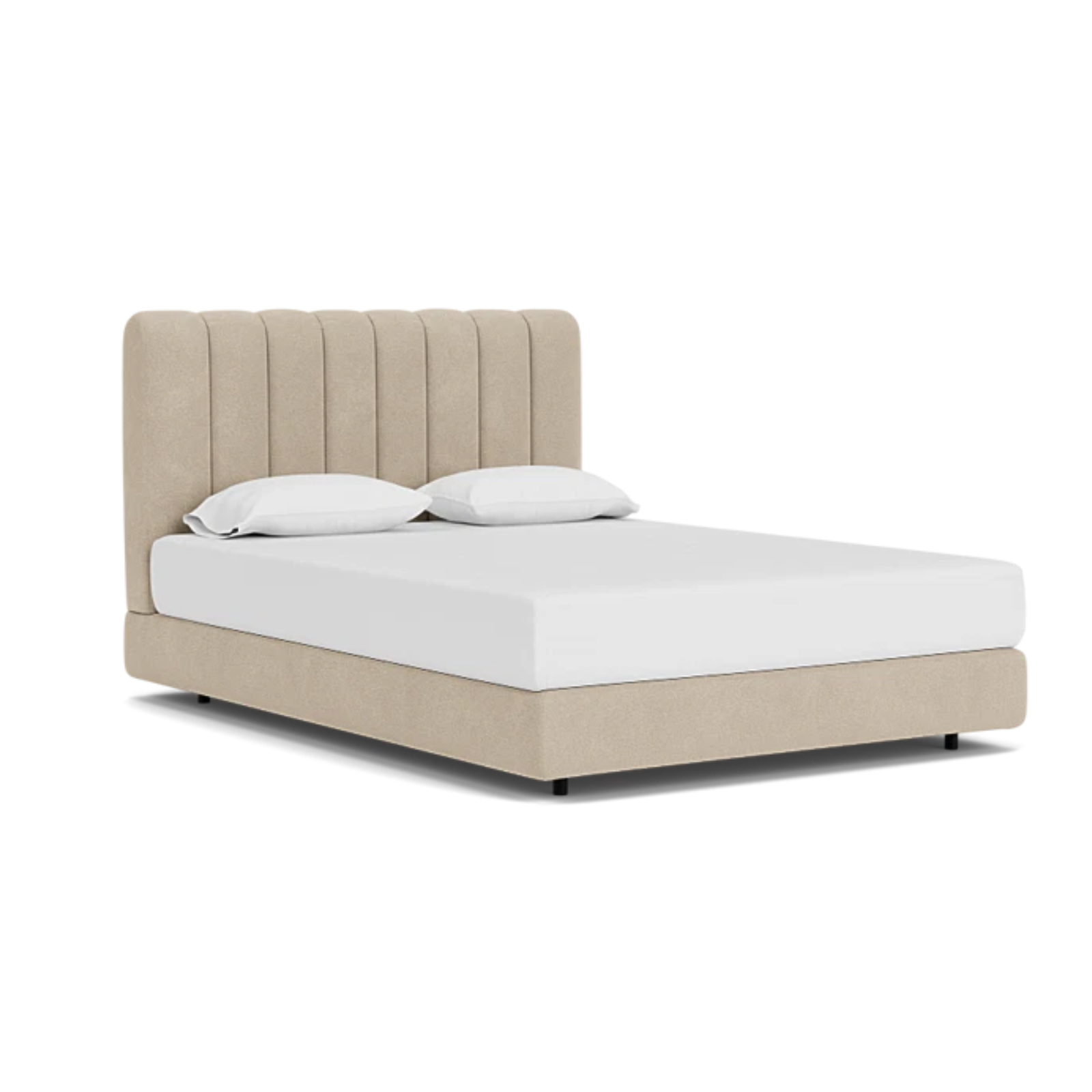Custom Fabric Stage Queen Bed 13 - FURNITURE - bed EQ3 Ava Haze