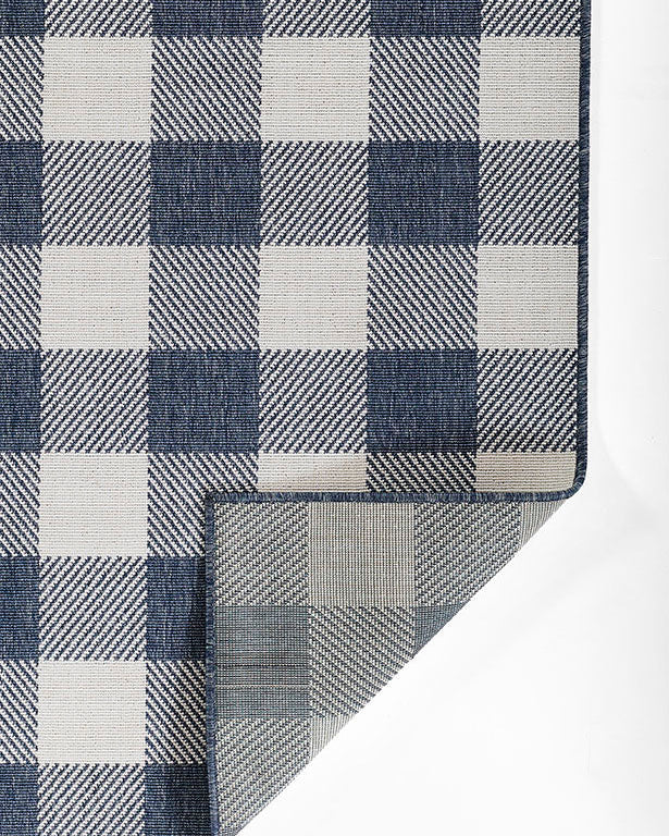 Braemar Plaid Denim Outdoor Rug 5-Rugs - indoor/outdoor Momeni
