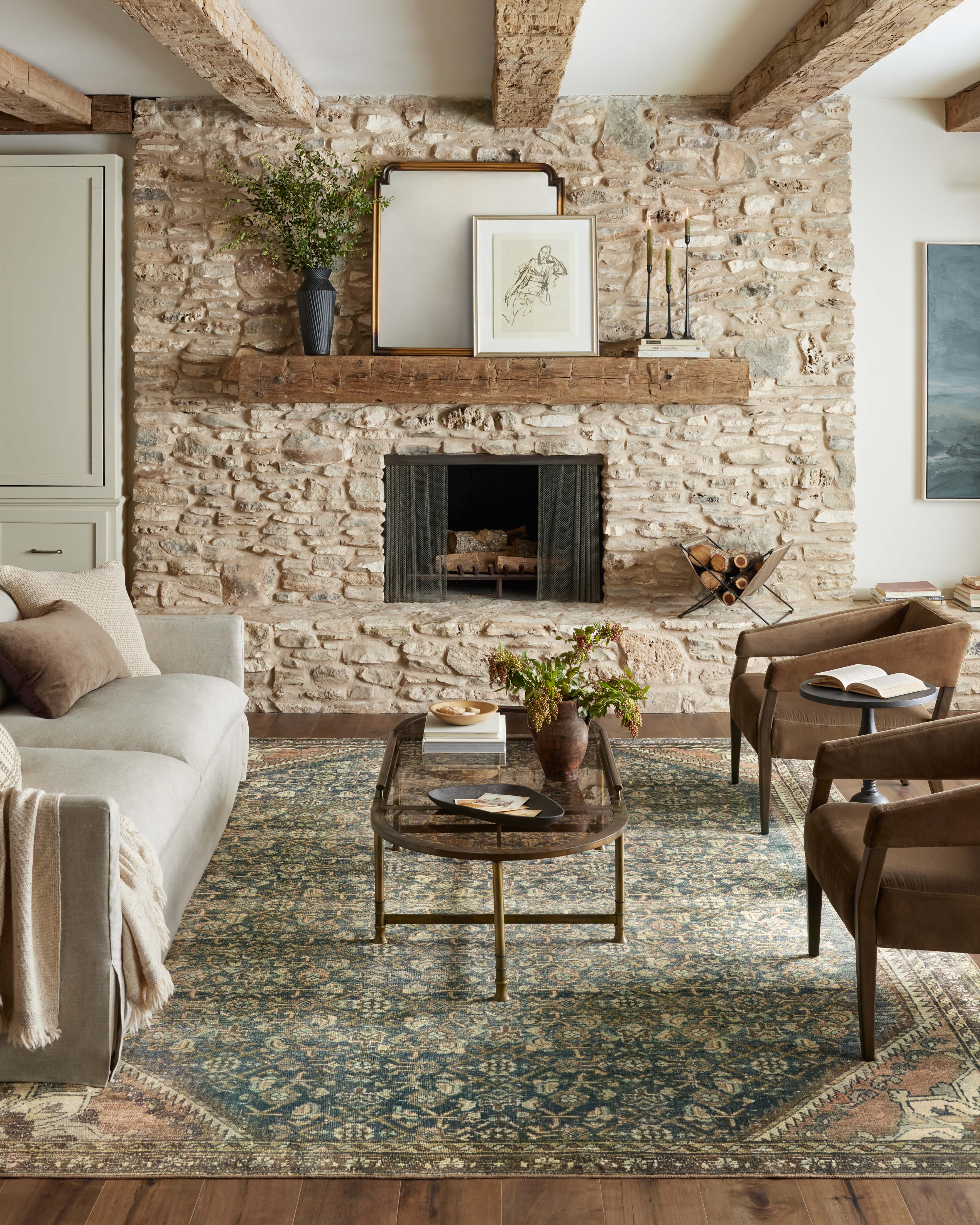 Joanna Gaines x Loloi Banks Denim / Clay Rug RUGS - synthetic Loloi