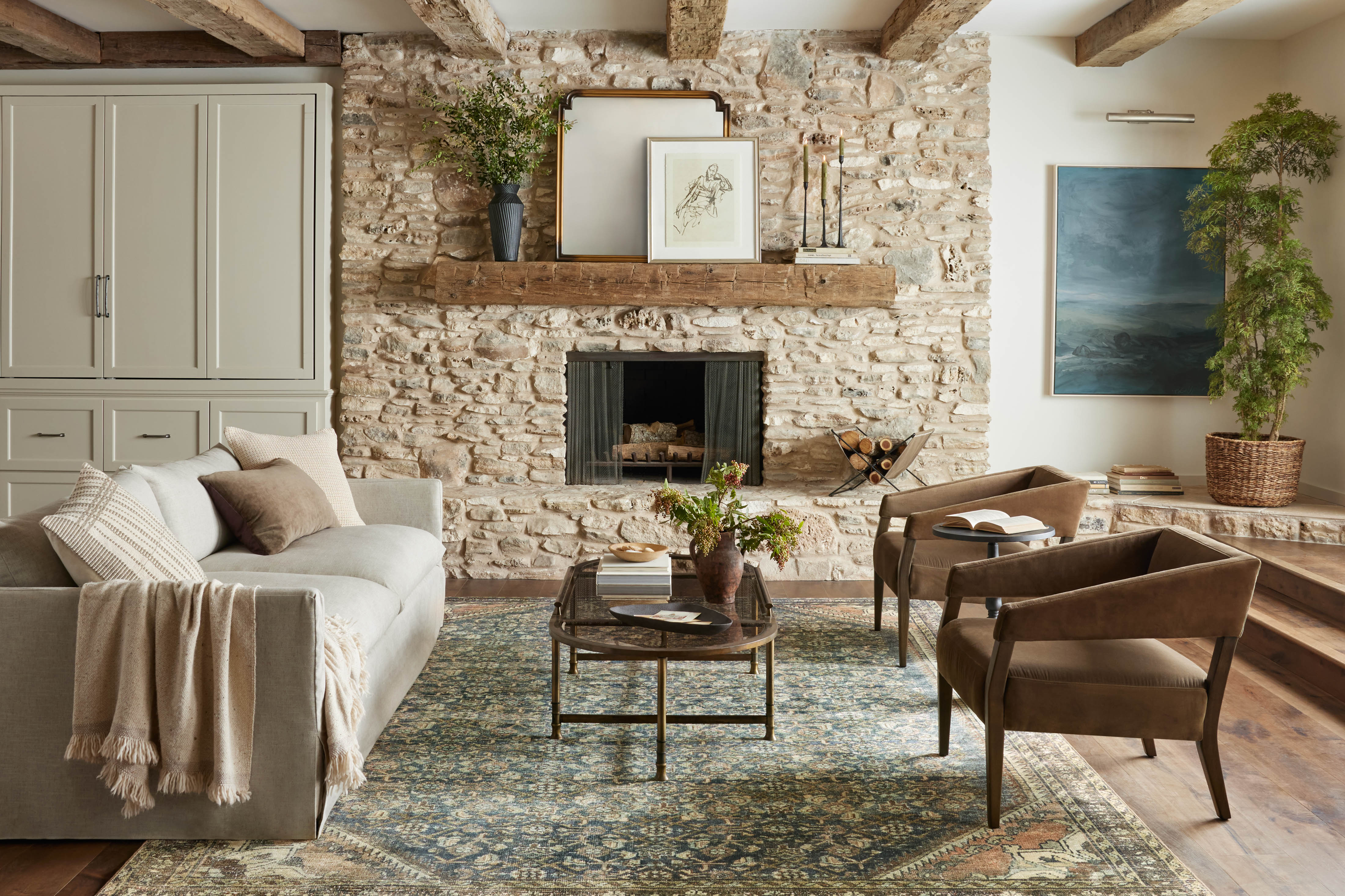 Joanna Gaines x Loloi Banks Denim / Clay Rug RUGS - synthetic Loloi