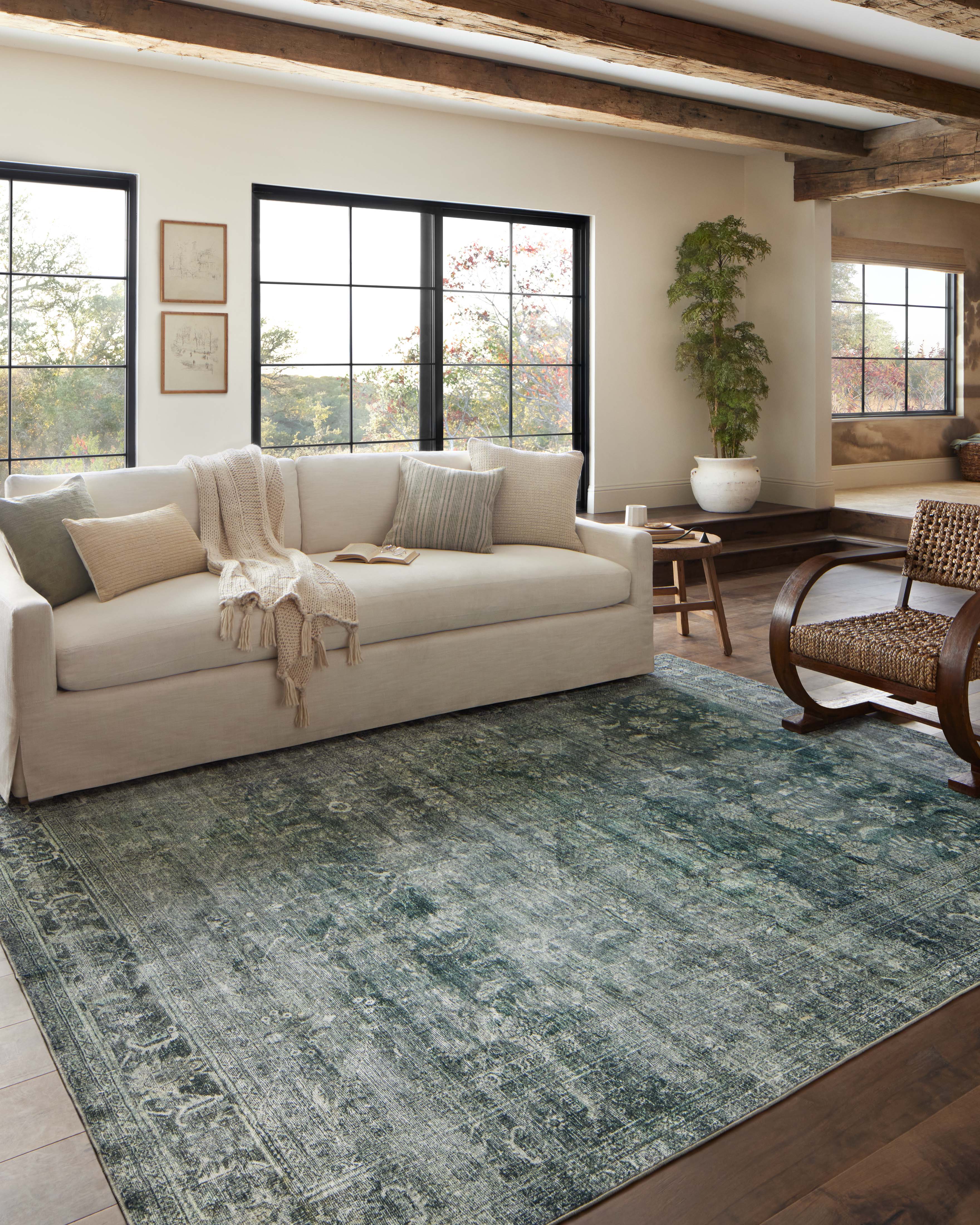 Joanna Gaines x Loloi Banks Blue / Lagoon Rug RUGS - synthetic Loloi