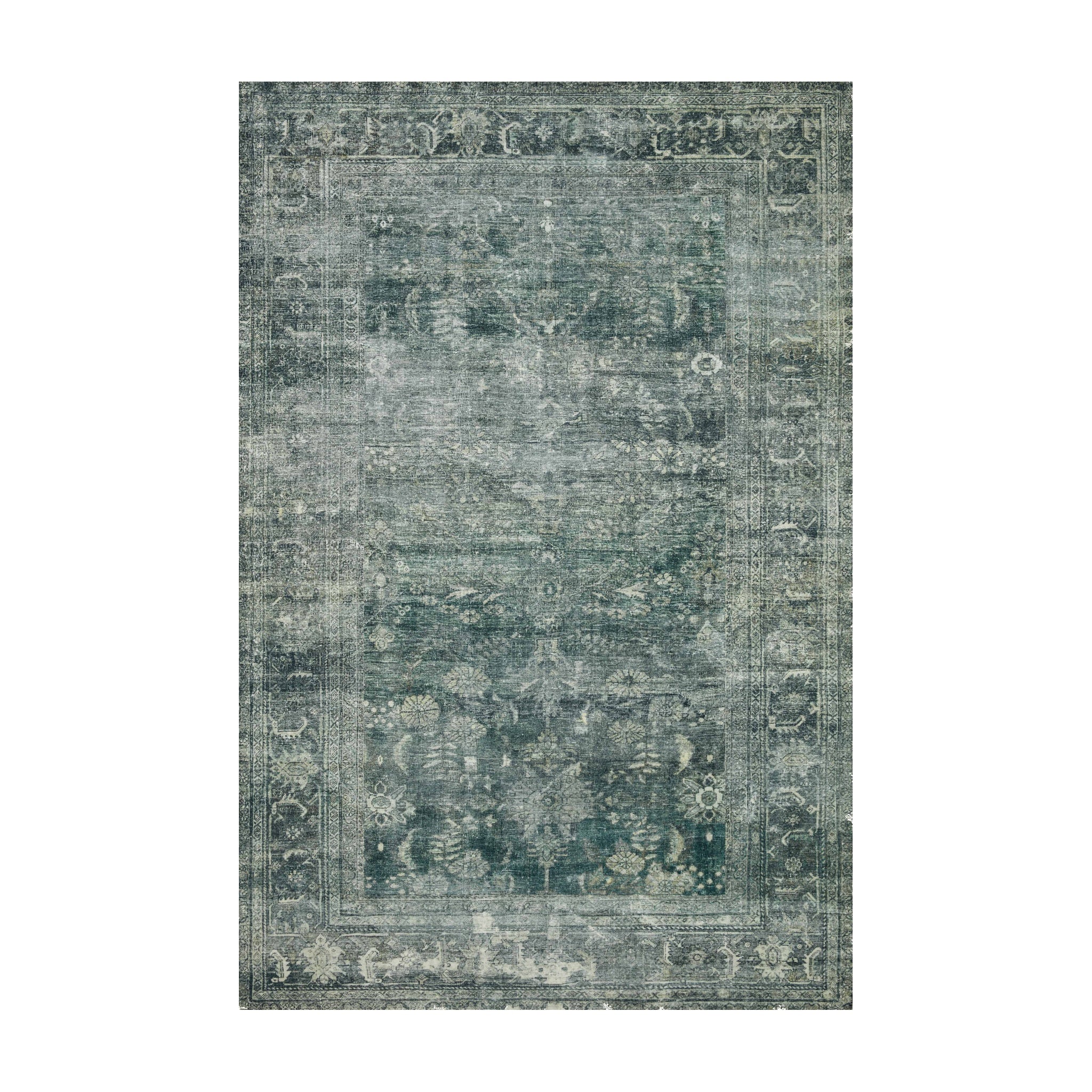 Joanna Gaines x Loloi Banks Blue / Lagoon Rug, 18" x 18"