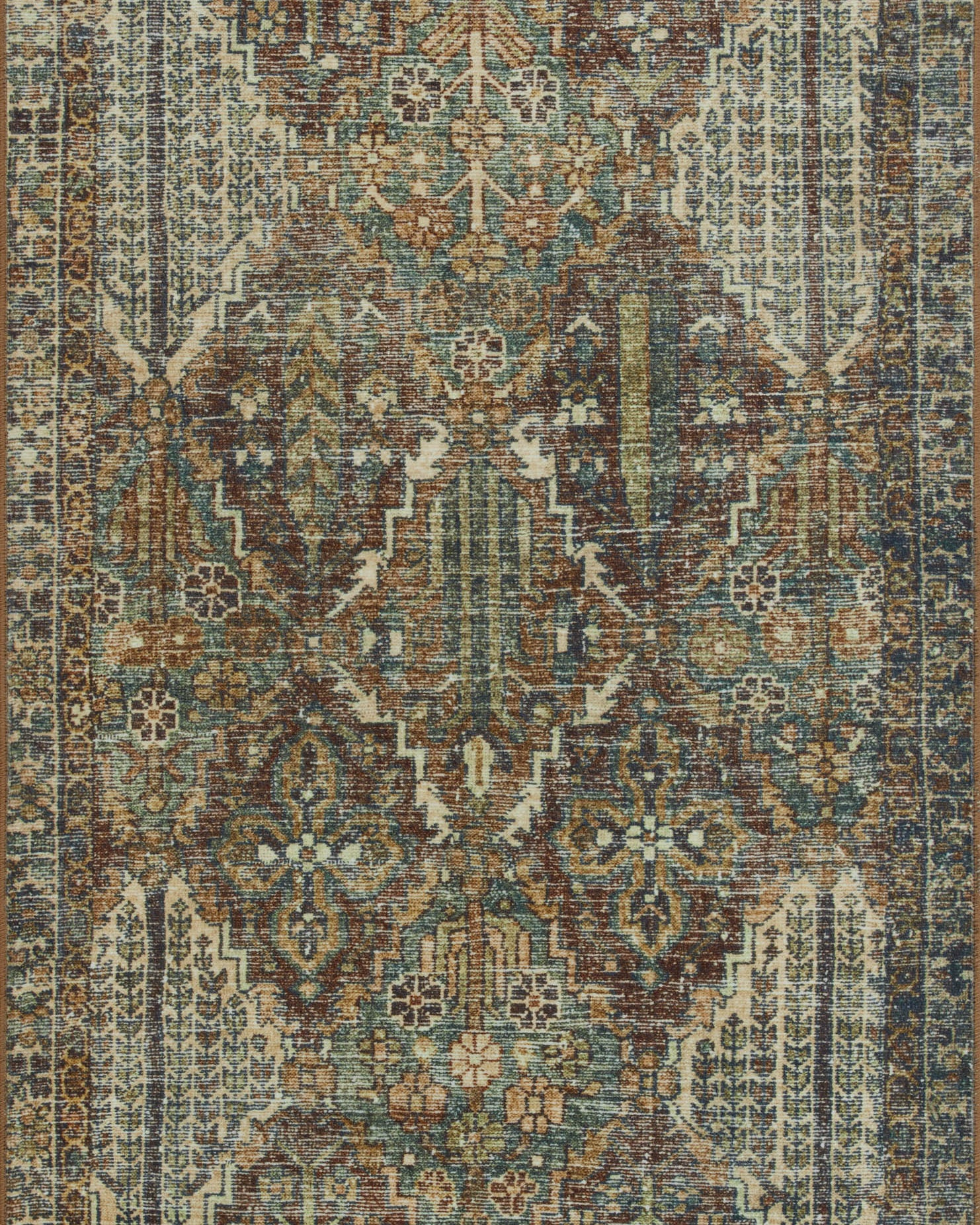Joanna Gaines x Loloi Banks Spice / Blue Rug RUGS - synthetic Loloi